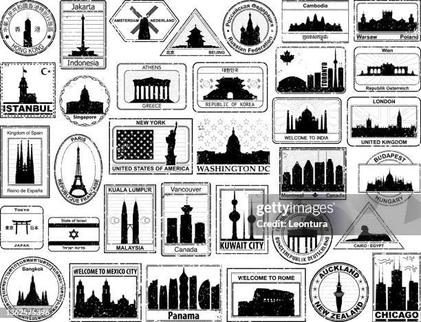 passport stamps - panama city panama 幅插畫檔、美工圖案、卡通及圖標
