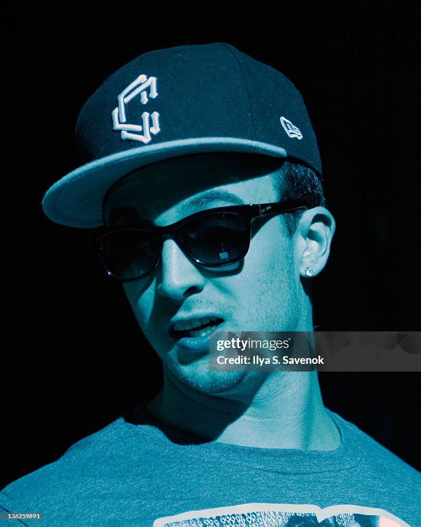 Chris Webby performs at Irving Plaza on December 29, 2011 in New York ...