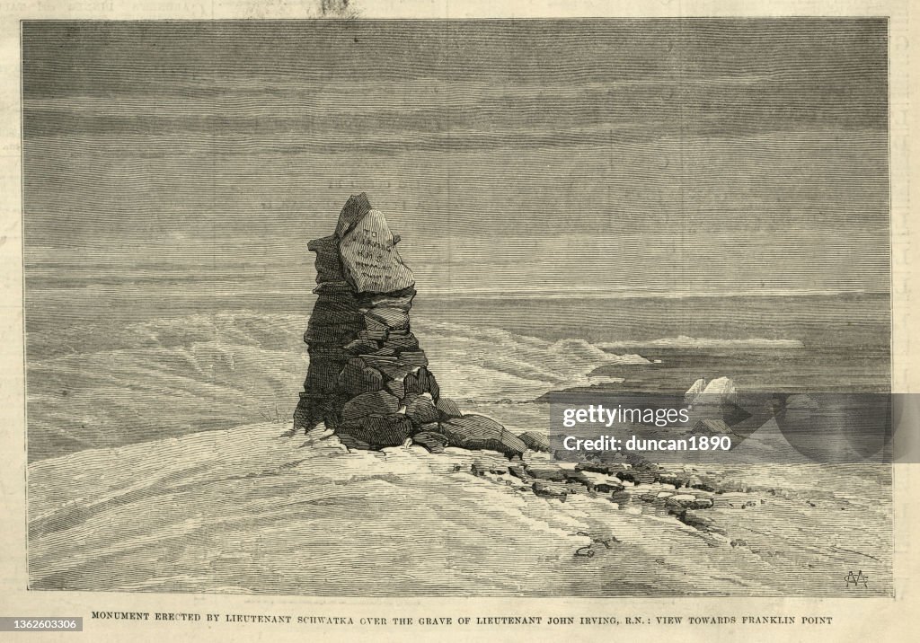 Frederick Schwatka's Search for Franklin's expedition, Monument erected at the grave of John Irving