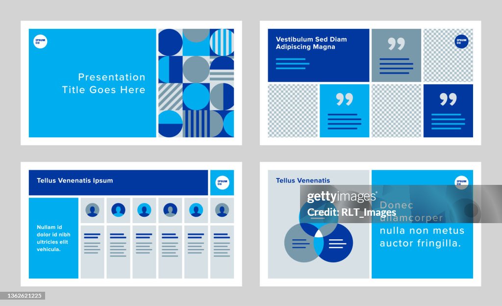 Modular Presentation Insert System Modular Presentation Design Template With Modern Geometric Graphics ...