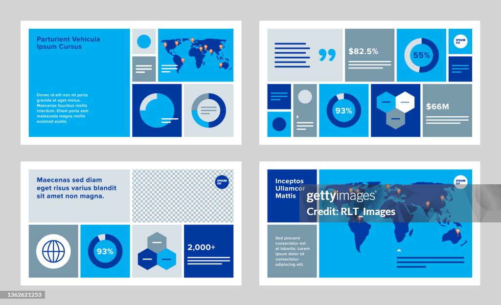 Modular Presentation Design Template With Modern Geometric Graphics ...