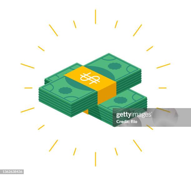 stapel bargeld dollar scheine - client roi stock-grafiken, -clipart, -cartoons und -symbole