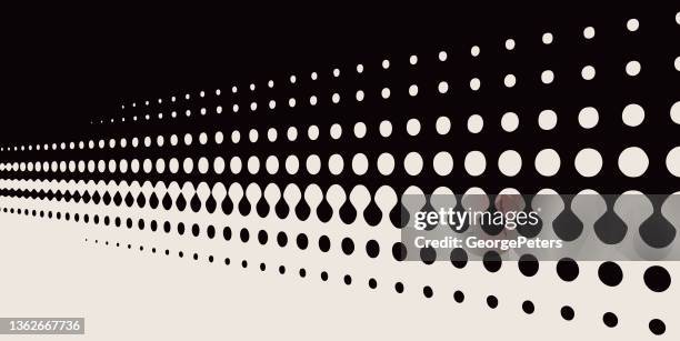 half tone dot pattern background with perspective - dot gradient pattern vector stock illustrations