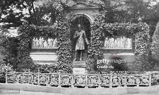 berlin - gräfe monument - majolica stock illustrations
