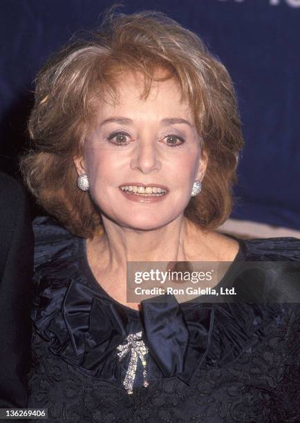 Journalist Barbara Walters attends the Museum of Television & Radio Honors David Brinkley and Mary Tyler Moore on February 9, 1995 at the...