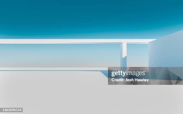 3d rendering exhibition background - minimal architecture stock pictures, royalty-free photos & images