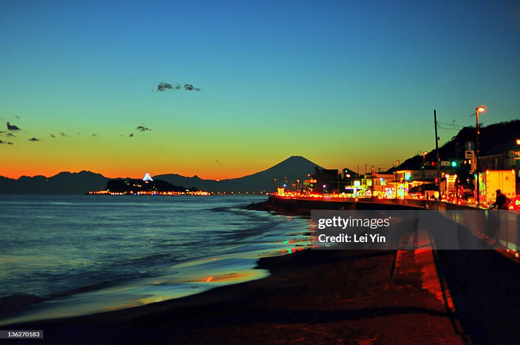 Sunset on Shonan Beach