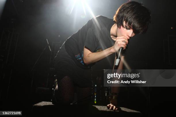 Canadian electro band Crystal Castles performing in London in 2008