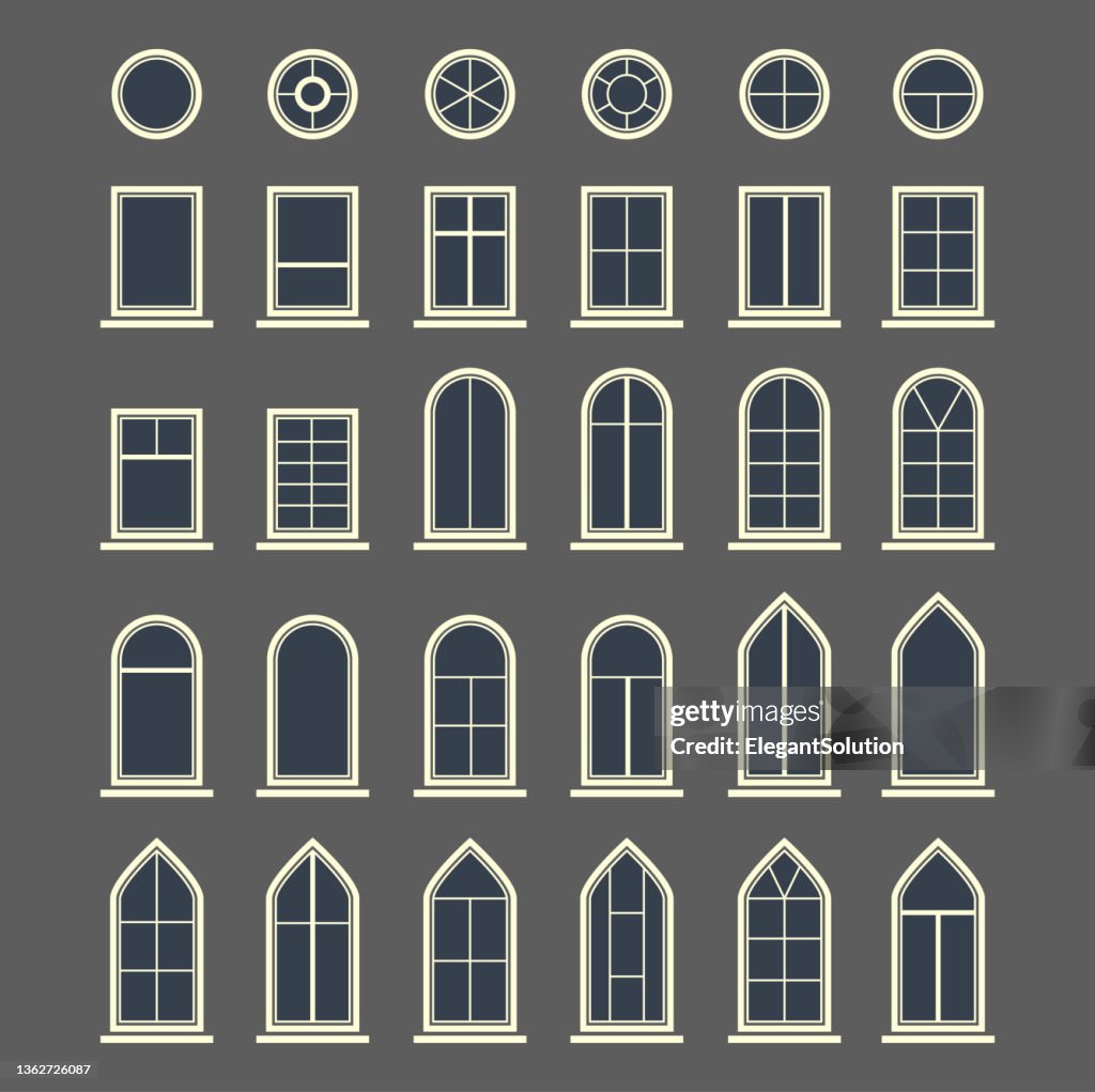 Different Types Of Windows Eps10 High-Res Vector Graphic - Getty Images