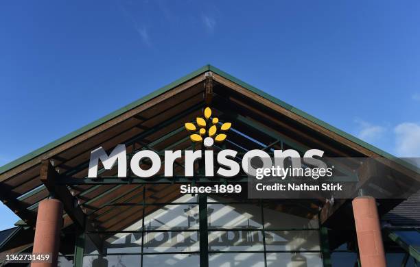 General view outside Morrisons supermarket on January 04, 2022 in Cheadle, England .