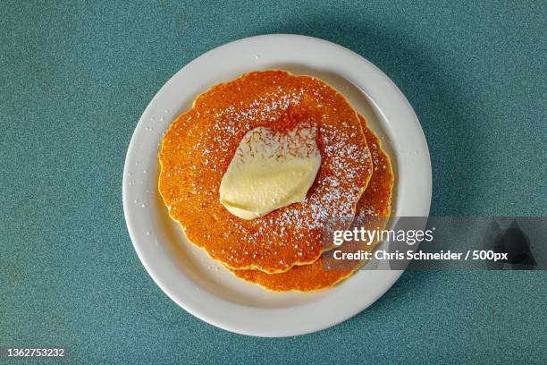 american food,directly above shot of burger in plate on table,massachusetts,united states,usa - pancake stock pictures, royalty-free photos & images