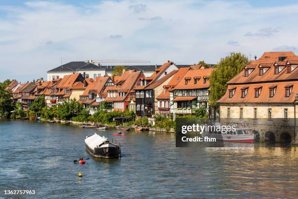 klein-venedig in bamberg (bavaria, germany) - regnitz stockfoto's en -beelden