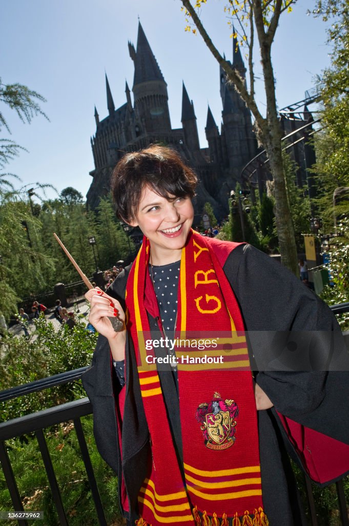 Actress Ginnifer Goodwin Enjoys The Wizarding World Of Harry Potter At Universal Orlando Resort