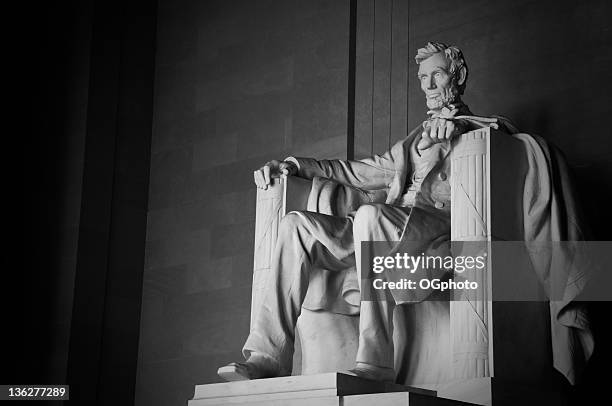 abraham lincoln memorial - monument stockfoto's en -beelden