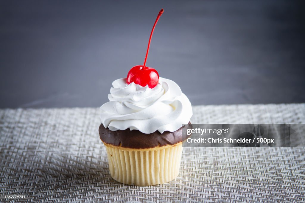 American food,Close-up of cupcake on table,Massachusetts,United States,USA