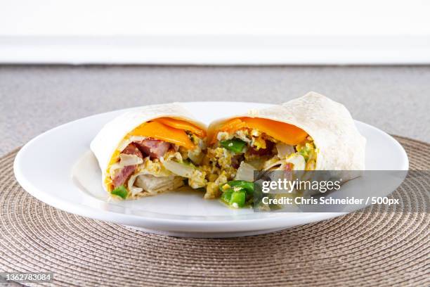 american food,close-up of food in plate on table,massachusetts,united states,usa - lavash stock-fotos und bilder