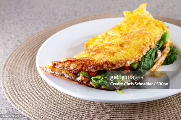 american food,close-up of food in plate on table,massachusetts,united states,usa - omelette stock pictures, royalty-free photos & images