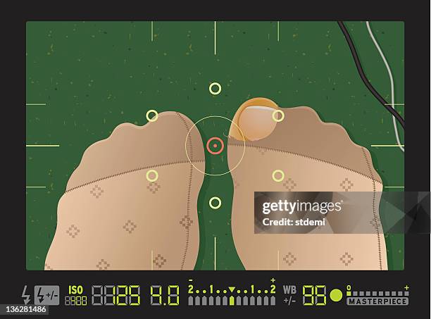 my first photo - camera viewfinder stock illustrations