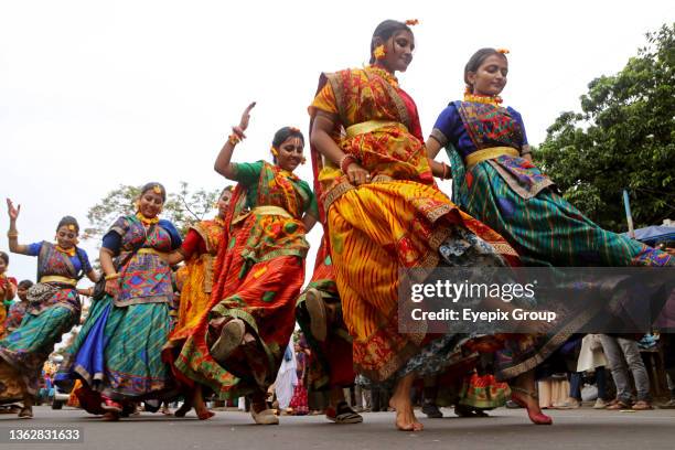 June 28 Kolkata ,India: Devotees take part during the Iskcon Jagannath Rath Yatra Festival.