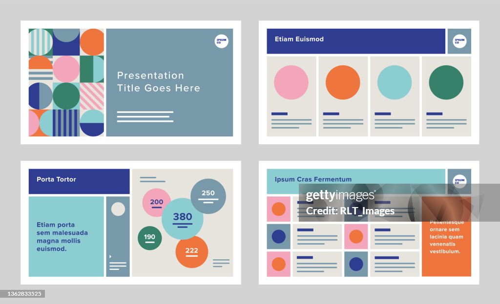 Powerpoint Template Modular Modular Presentation Design Template With Modern Geometric Graphics ...