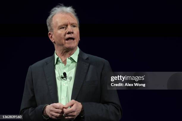 President and CEO of Sony’s PlayStation division Jim Ryan speaks during a Sony media event for CES 2022 at the Mandalay Bay Convention Center on...