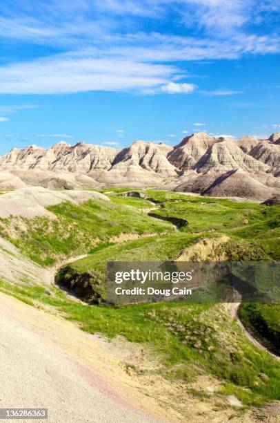 badlands gully - rapid city stock pictures, royalty-free photos & images