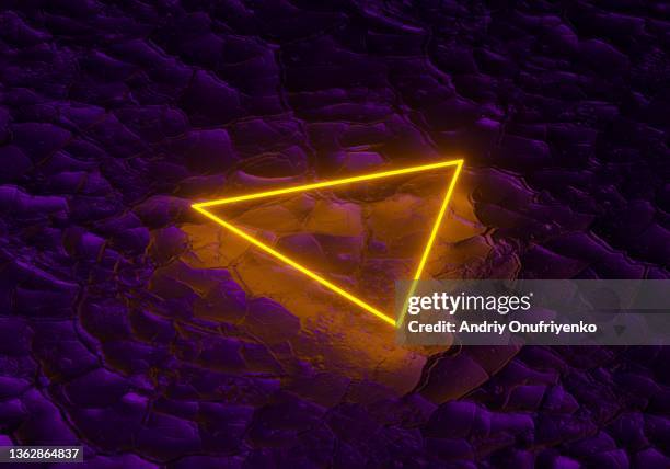 neon triangle - arrow abstract stock-fotos und bilder