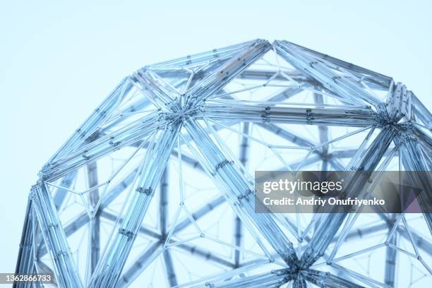 net structured data sphere - lab science moderne stockfoto's en -beelden