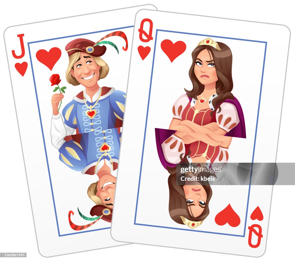 Jack Of Hearts Flirting With Annoyed Queen Of Hearts