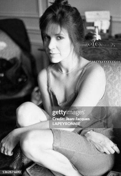 Actrice américaine Carrie Fisher à Nice le 20 septembre 1983