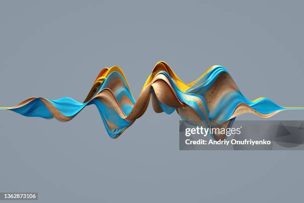 abstract multicolored curve chart - wave pattern foto e immagini stock