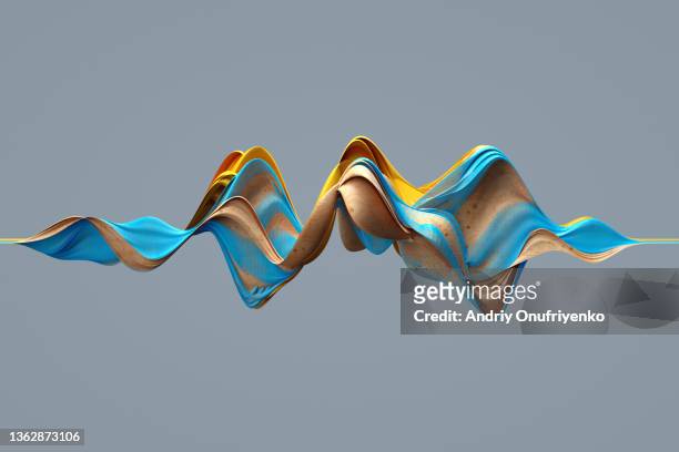 abstract multicolored curve chart - abstract wave stockfoto's en -beelden