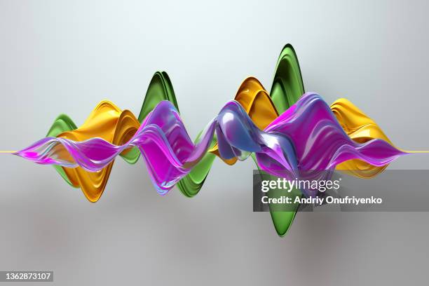 abstract multicolored curve chart - speech recognition stock pictures, royalty-free photos & images