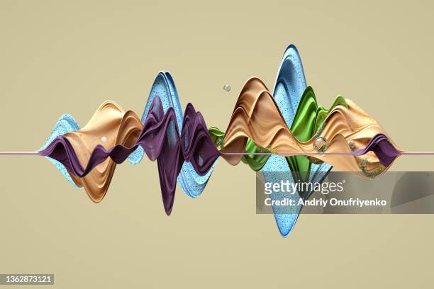 abstract multicolored curve chart - abstrakt emotional stock-fotos und bilder