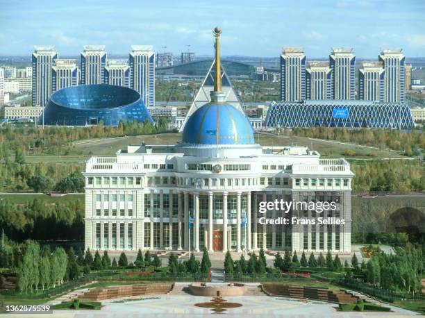 the ak orda presidential palace, nur sultan, kazakhstan - kazakhstan stock pictures, royalty-free photos & images