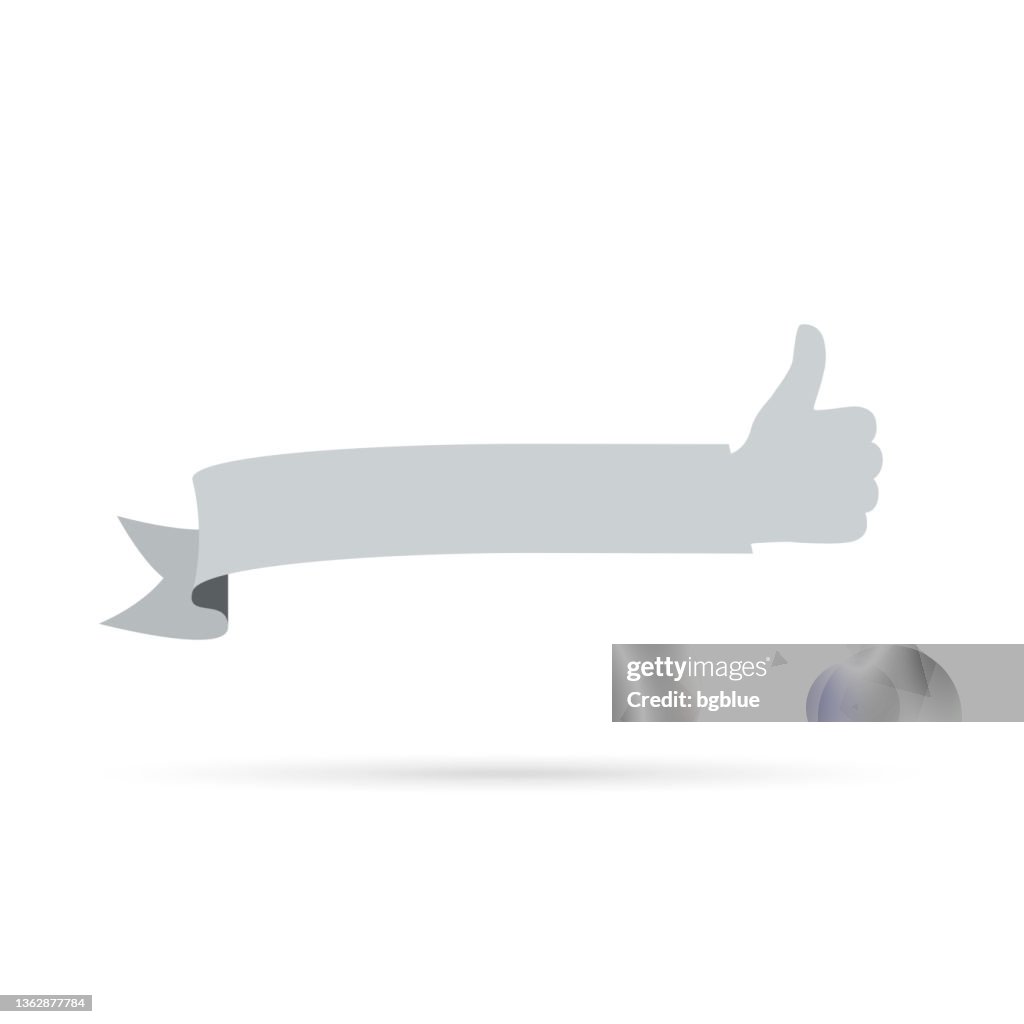 Grey Ribbons Border Gray Ribbon Isolated On White Background Design Element High-Res Vector ...