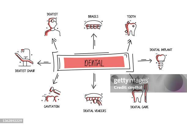 ilustrações, clipart, desenhos animados e ícones de objetos e elementos relacionados aontário. coleção de ilustração de rabisco de vetor desenhado à mão. conjunto de ícones desenhados à mão. - branqueamento dos dentes