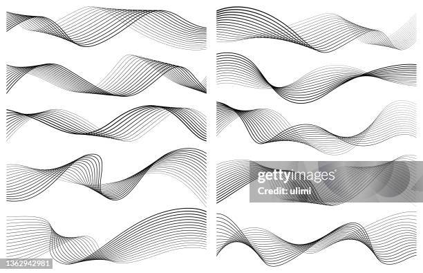 abstrakte grafische wellen - squiggle stock-grafiken, -clipart, -cartoons und -symbole