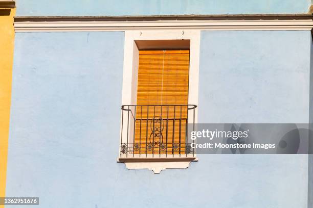 balcony at valencia in spain, europe - facade blinds stock pictures, royalty-free photos & images