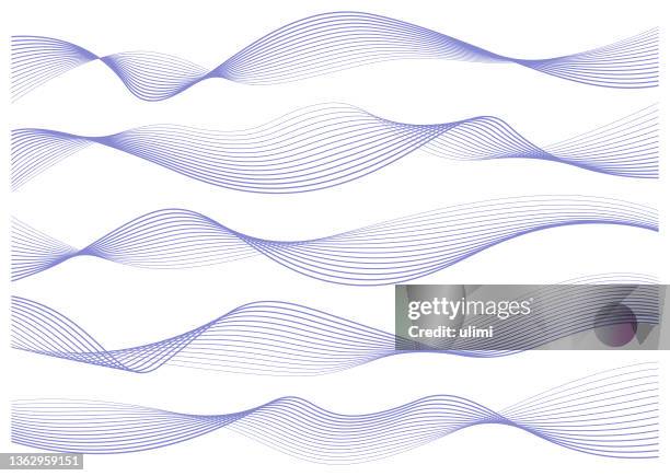 abstrakte grafische wellen - wavy lines stock-grafiken, -clipart, -cartoons und -symbole