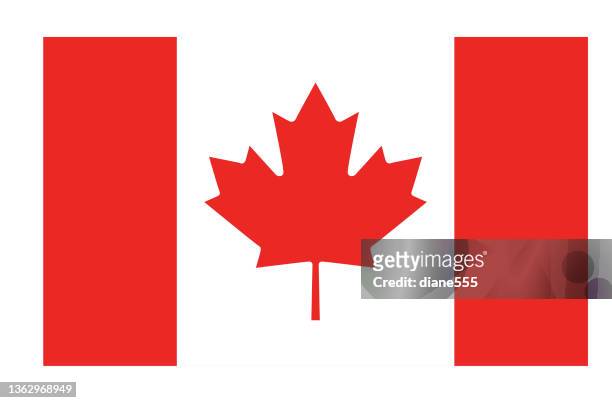 透明な背景に平らな色で隔離されたカナダの旗 - カナダ国旗点のイラスト素材／クリップアート素材／マンガ素材／アイコン素材