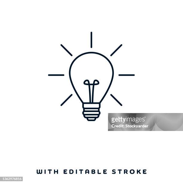idea marketing vector icon design - light bulb stock illustrations