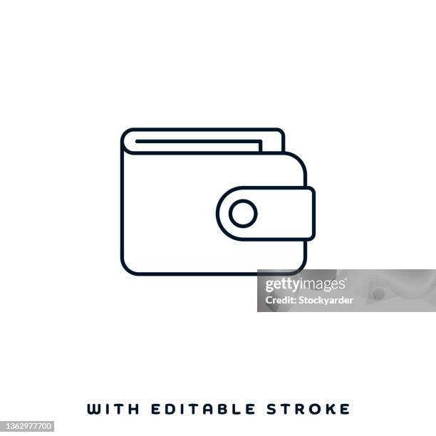 wallet friendly vector icon design - empty wallet stock illustrations