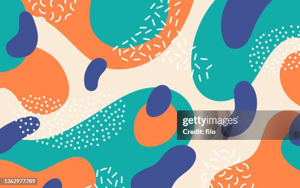 abstract aesthetics blob shapes background pattern texture - carbonated stock illustrations
