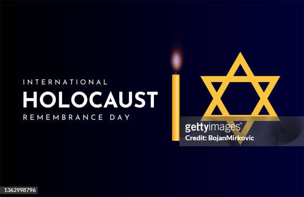 holocaust remembrance day card. vector - holocaust remembrance day stock illustrations
