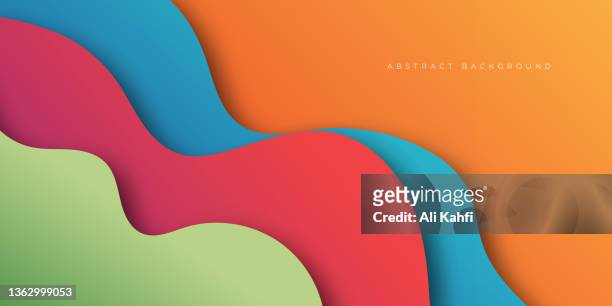 papercut abstract wave pattern background - paper craft stock illustrations