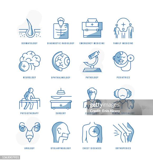 medical specialties icons - functional magnetic resonance imaging brain stock illustrations