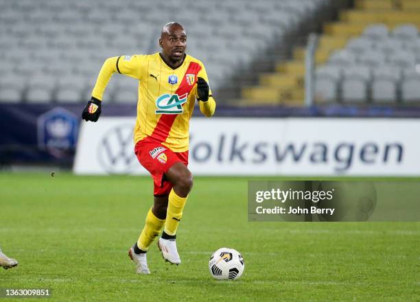 Gael Kakuta of Lens during the French Cup match between RC Lens and Lille OSC at Stade Bollaert-Delelis on January 4, 2022 in Lens, France.