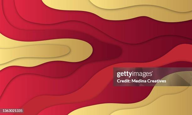 papercut style gradient color background - red chinese lanterns stock illustrations