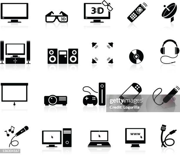 home-entertainment-icons - stereo stock-grafiken, -clipart, -cartoons und -symbole